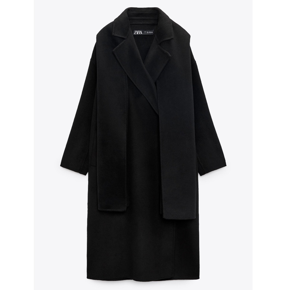Zara Scarf Double Breasted Coat